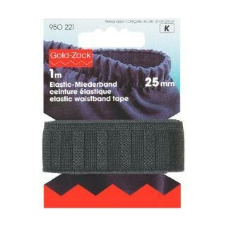 950251 Elastic-Band querstabil 25 mm schwarz - KAS á 10 M