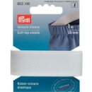 953146 Velour-Elastic 25 mm weiß - KTE á 1 M