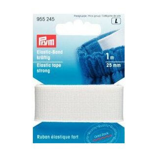 955245 Elastic-Band kräftig 25 mm weiß - KTE á 1 M