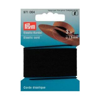 971064 Elastic-Kordel 1,5 mm schwarz - KTE á 3 M