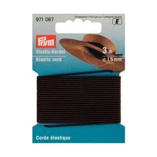 971067 Elastic-Kordel 1,5 mm braun - KTE á 3 M