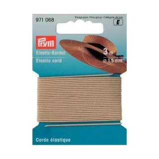 971068 Elastic-Kordel 1,5 mm hellbeige - KTE á 3 M