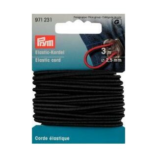 971231 Elastic-Kordel 2,5 mm schwarz - KTE á 3 M