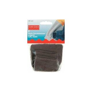 994323 Elastic-Ärmelbündchen braun - KTE á 2 ST