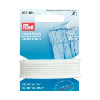 996454 Jersey-Elastic 20 mm weiß - KTE á 1 M